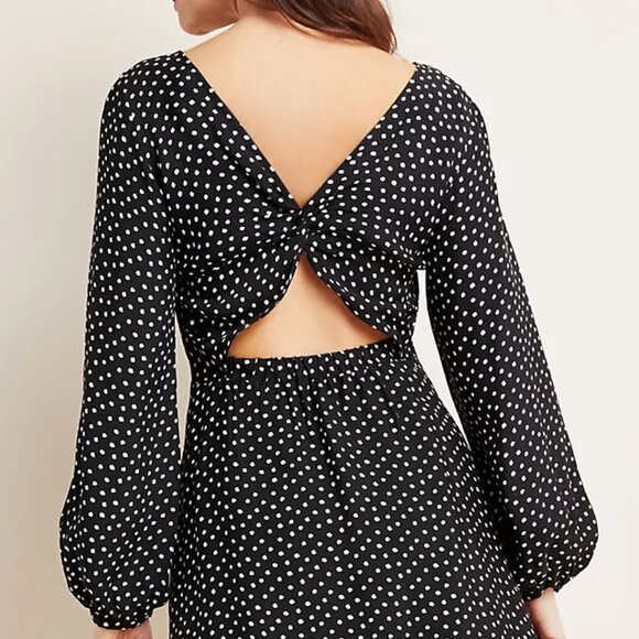 Anthropologie Agatha Polka Dot Midi Dress - Picture 3 of 11